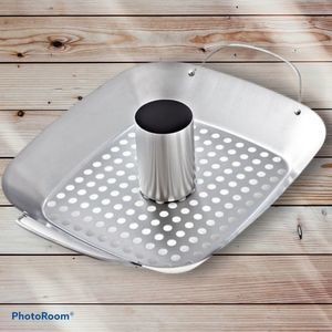 Pampered Chef BBQ Roasting Pan w/Can NIB